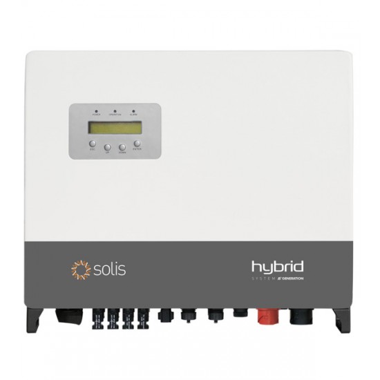 Hibrīda invertors Solis 5 kW trīsfāzu, 2 MPP gredzeni, 97,7% efektivitāte Hibrīda invertors Solis 5 kW trīsfāzu, 2 MPP gredzeni, 97,7% efektivitāte