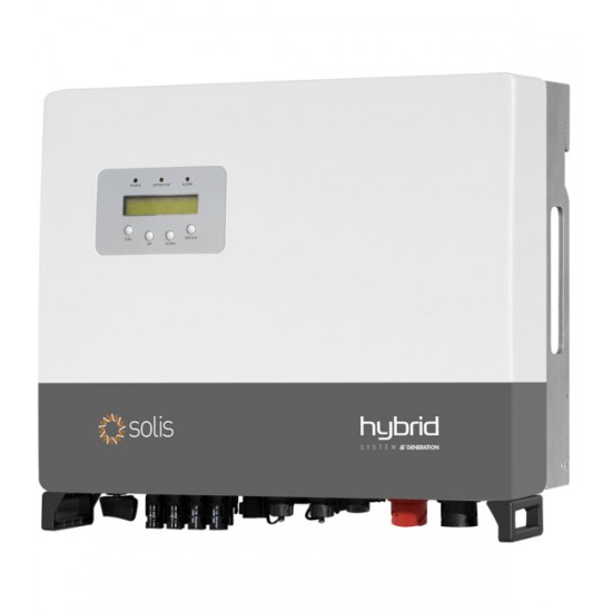 Hibrīda invertors Solis 5 kW trīsfāzu, 2 MPP gredzeni, 97,7% efektivitāte Hibrīda invertors Solis 5 kW trīsfāzu, 2 MPP gredzeni, 97,7% efektivitāte