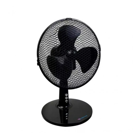 Galda ventilators, 9”, melns Galda ventilators, 9”, melns