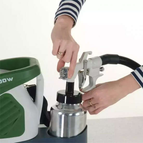 HVLP iekarta krasošanai ar izsmidzinašanas metodi, 700 W, 1 l tvertne HVLP iekarta krasošanai ar izsmidzinašanas metodi, 700 W, 1 l tvertne