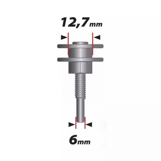 Kats urbjmašinai, 6mm, cauruma diametrs 12.7mm Kats urbjmašinai, 6mm, cauruma diametrs 12.7mm