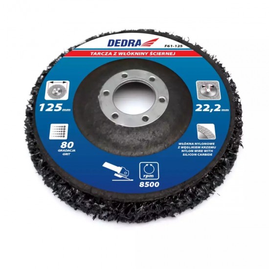 Disks no neausta abraziva materiala, 125mm, cauruma diametrs 22.2mm Disks no neausta abraziva materiala, 125mm, cauruma diametrs 22.2mm