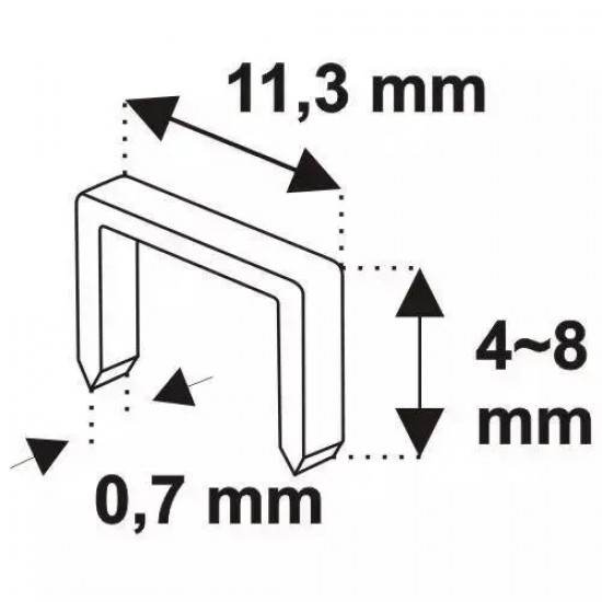 Rokas skavotajs mebelu tapsešanas darbiem, 4–8 mm Rokas skavotajs mebelu tapsešanas darbiem, 4–8 mm