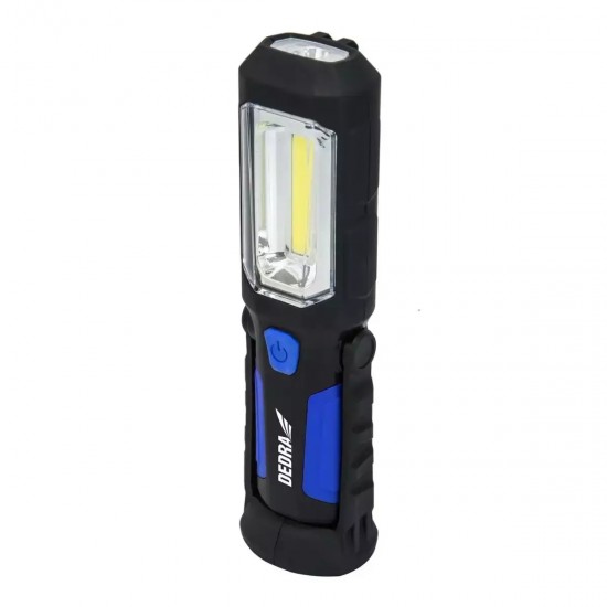 Akumulatora lampa, Ni-MH, 3 W COB LED + 1 W LED, USB barošanas bloks 230 V un 12 V,250 lm, garena ar pamatni, magnetu, aki, darbalaiks aptuveni 4 st. Akumulatora lampa, Ni-MH, 3 W COB LED + 1 W LED, USB barošanas bloks 230 V un 12 V,250 lm, garena ar pamatni, magnetu, aki, darbalaiks aptuveni 4 st.