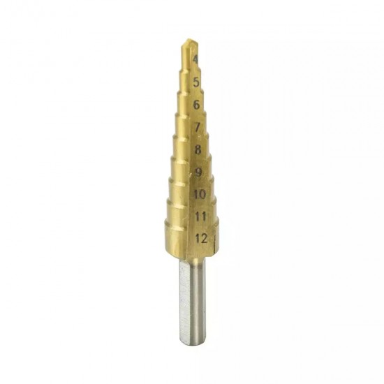 Pakapjveida konusa urbis 4-12mm, HSS, TiN Pakapjveida konusa urbis 4-12mm, HSS, TiN