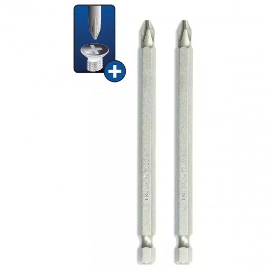 Skruvgriežu uzgali Phillips PH2x100mm, 2gab. blisteris Skruvgriežu uzgali Phillips PH2x100mm, 2gab. blisteris