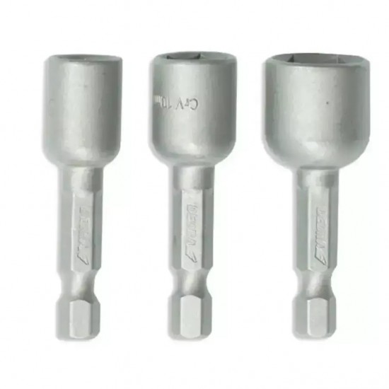 Magnetisko uzliktnu komplekts 3 gab.: 8,10,13x48mm, 1/4'' Magnetisko uzliktnu komplekts 3 gab.: 8,10,13x48mm, 1/4''