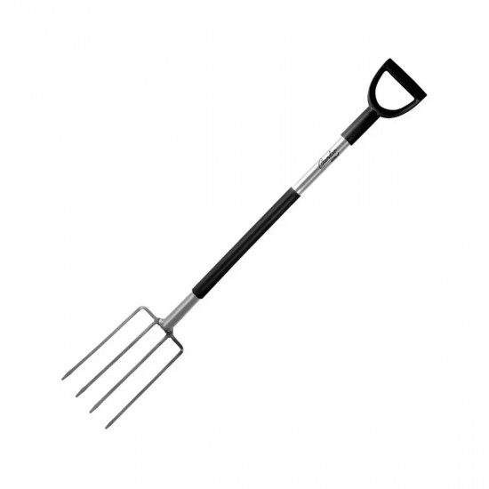 Rakšanas dakšas, metala spals, D-veida formas plastmasas rokturis 122cm Rakšanas dakšas, metala spals, D-veida formas plastmasas rokturis 122cm