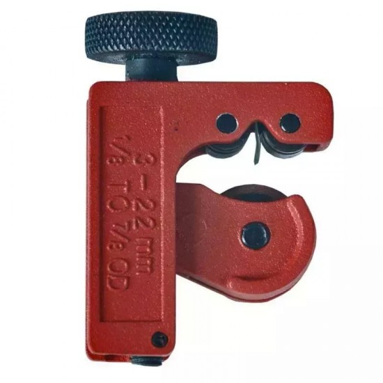 Caurulu griezejs 3–30 mm aluminija, vara un PVH caurulem, darbam šauras vietas Caurulu griezejs 3–30 mm aluminija, vara un PVH caurulem, darbam šauras vietas