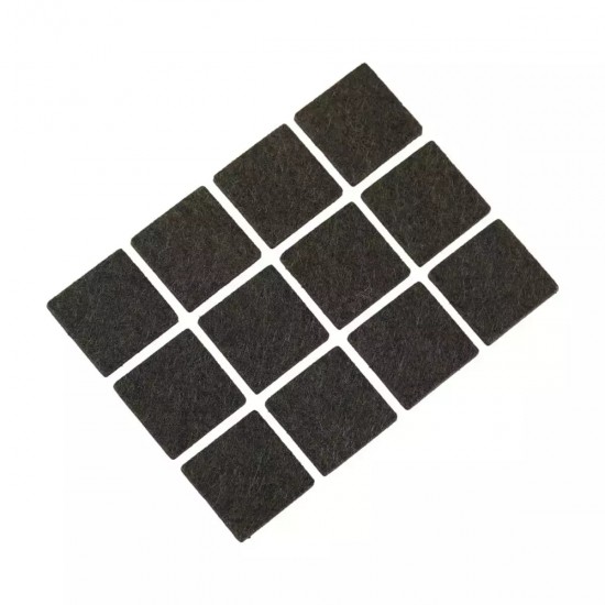 Pašlimejošas filca paplaksnes komplekts 12 gab., kvadrata 25 mm, brunas Pašlimejošas filca paplaksnes komplekts 12 gab., kvadrata 25 mm, brunas