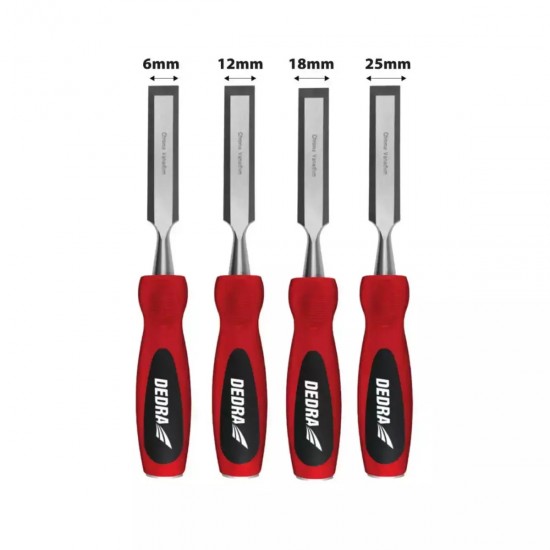 Ieklauti drupinataji 4 gab.: 6, 12, 18, 25mm, CrV terauds Ieklauti drupinataji 4 gab.: 6, 12, 18, 25mm, CrV terauds