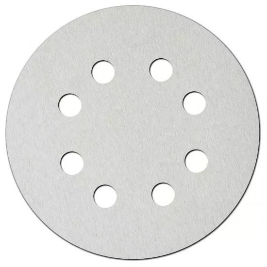 Abrazivie diski balti 180 mm, gradacija 180, Velcro, 5 gab. Abrazivie diski balti 180 mm, gradacija 180, Velcro, 5 gab.