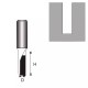 Rievu freze, kats 8, D 3,96, H 11 mm Rievu freze, kats 8, D 3,96, H 11 mm