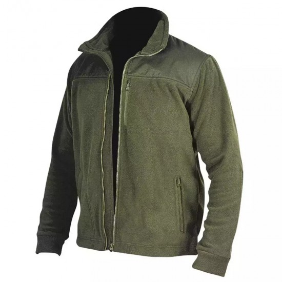 Flisa jaka ar ieliktniem, 280g/m2, krasa zala-army Flisa jaka ar ieliktniem, 280g/m2, krasa zala-army