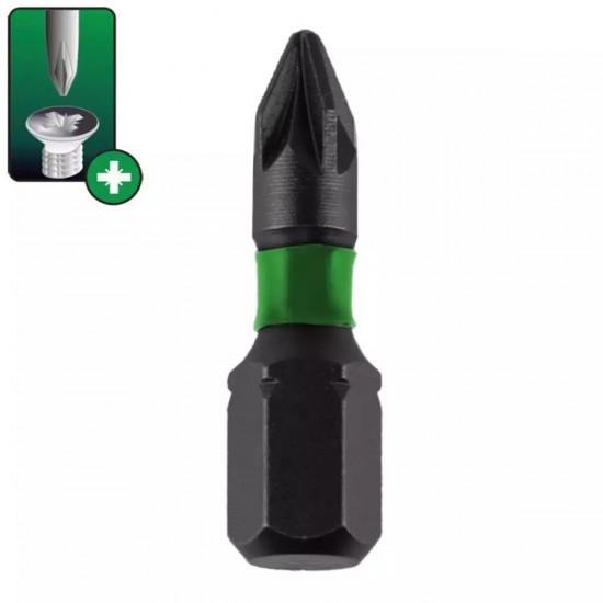 Triecienskruvgriežu uzgali Pozidriv PZ1/2/3x25mm,3 gab Triecienskruvgriežu uzgali Pozidriv PZ1/2/3x25mm,3 gab