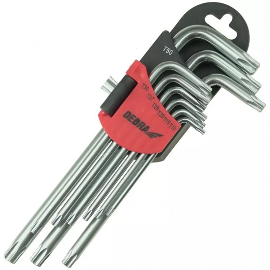Garas torx atslegas T10-T50 kompl. 9 gab. CrV Garas torx atslegas T10-T50 kompl. 9 gab. CrV