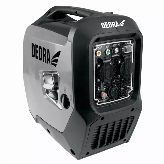 Elektrogenerators, jauda 2,0 kW, maks. 2,2 kW, AVR, 2 x 220 V ligzda, 1 x 12 V ligzda, 8,3 A Elektrogenerators, jauda 2,0 kW, maks. 2,2 kW, AVR, 2 x 220 V ligzda, 1 x 12 V ligzda, 8,3 A