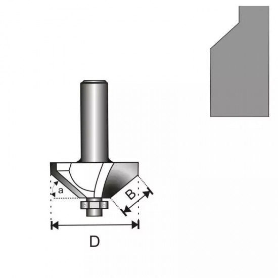 Lenka freze, kats 8 D 35,5 H 15,9 mm a 45° Lenka freze, kats 8 D 35,5 H 15,9 mm a 45°