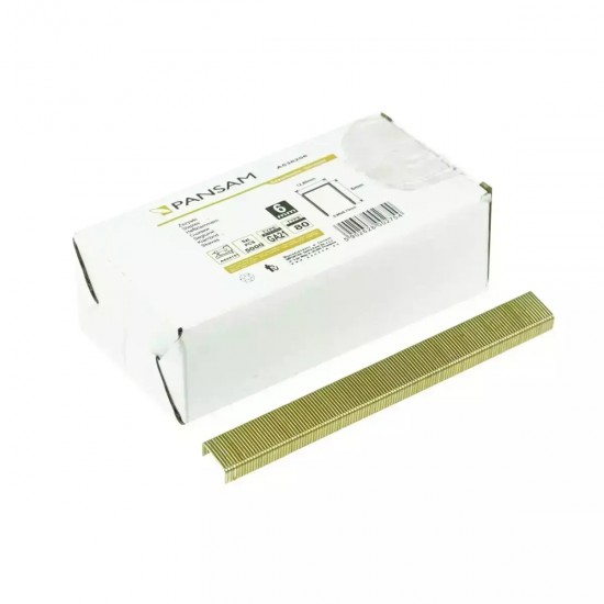Skavas, 10mm pneimatiskajiem skavotajiem, Ga21 veids 80 (0,90x0,70x12,80mm) 5.000 gab. Skavas, 10mm pneimatiskajiem skavotajiem, Ga21 veids 80 (0,90x0,70x12,80mm) 5.000 gab.